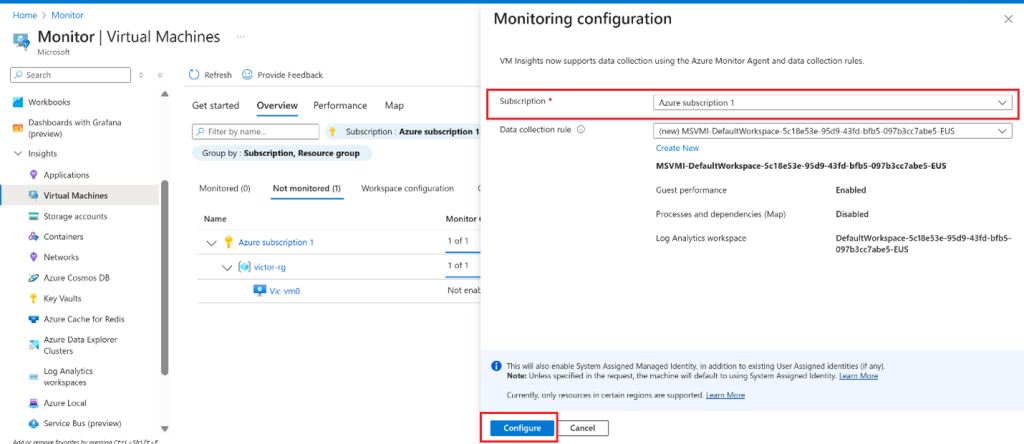 Screenshot: Note: It will take a few minutes for the virtual machine agent to install and configure
