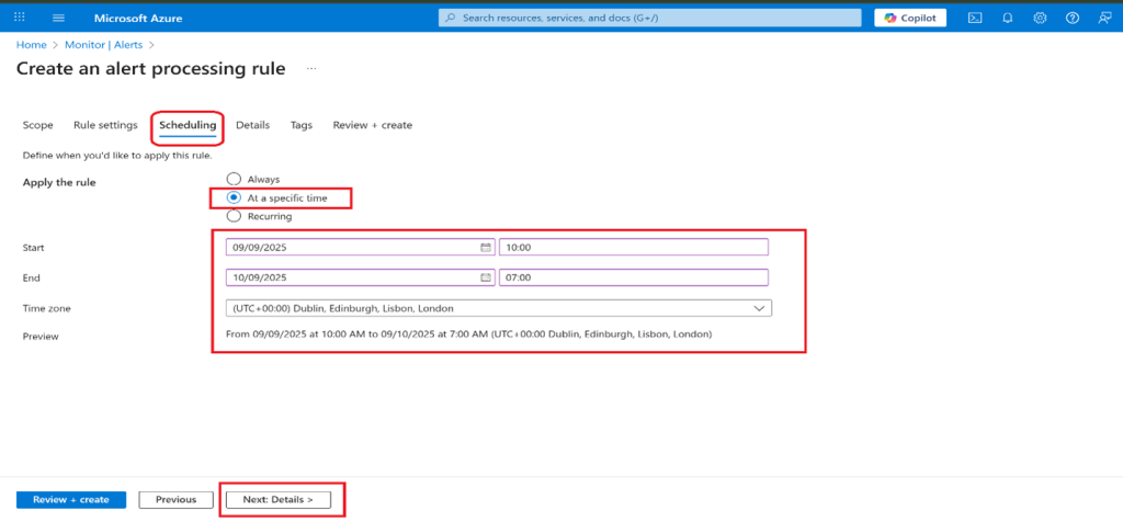 Screenshot: Select Review + Create to validate your input, then select Create (screenshot 2)