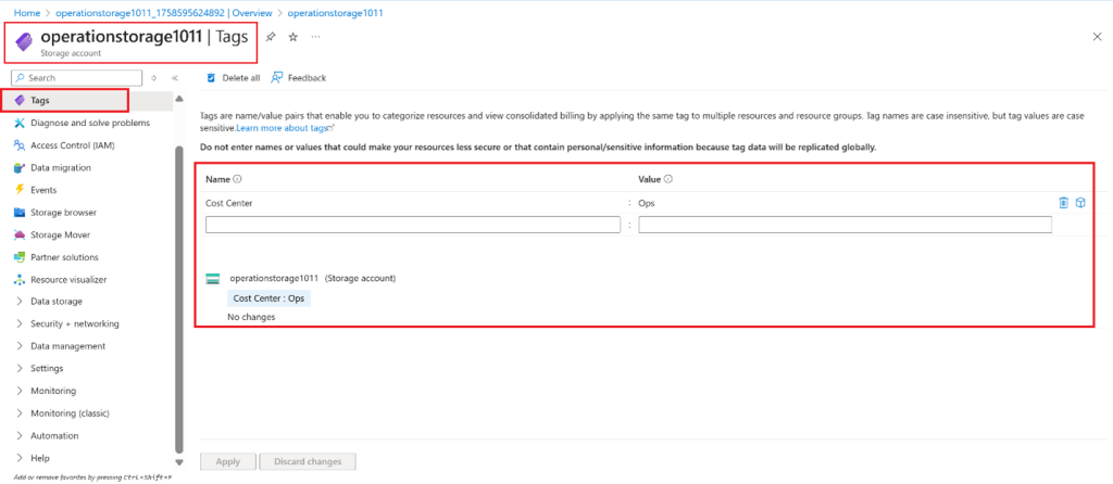 Screenshot: Did you know? If you search for and select Tags in the portal, you can view the resources with a specific tag