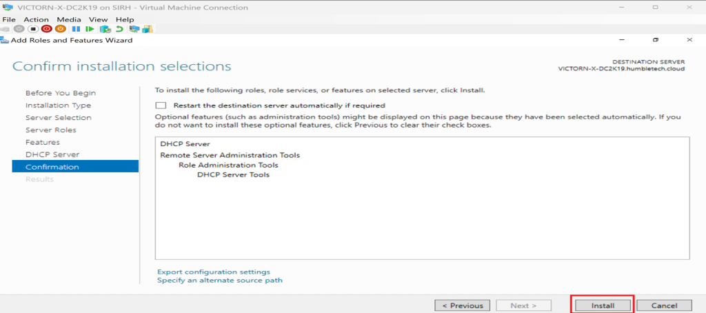 Screenshot: Commit changes and close the wizard (screenshot 5)