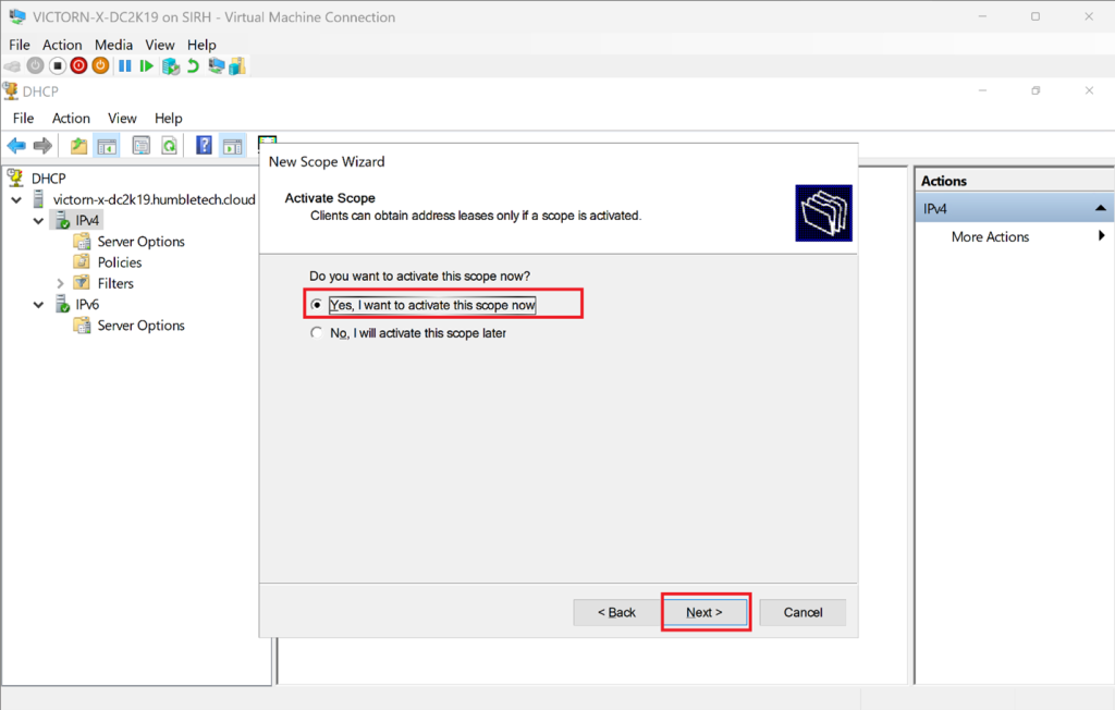 Screenshot: Activate the scope when prompted (screenshot 9)