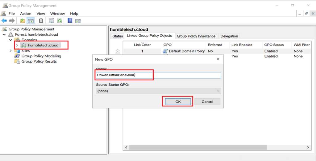 Screenshot: Or set action to Lock or Sleep only