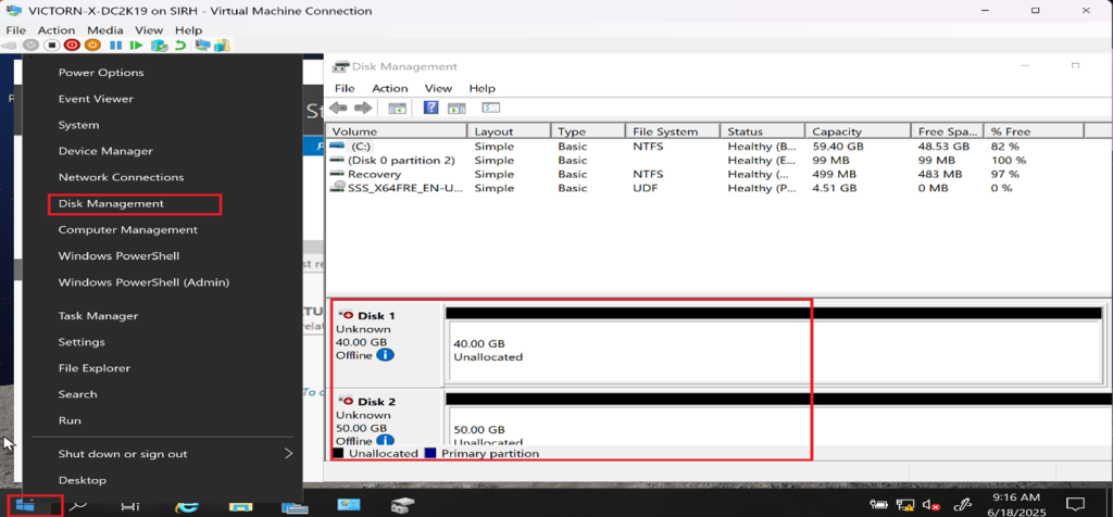 Screenshot: Initialize, partition, and format the disk (no reboot required) (screenshot 8)