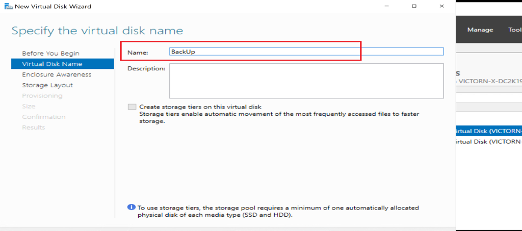 Screenshot: Proceed with storage layout selection (screenshot 2)