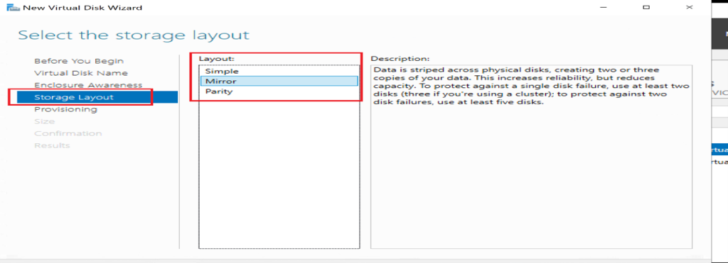 Screenshot: Set the disk size and complete the wizard to create the virtual disk