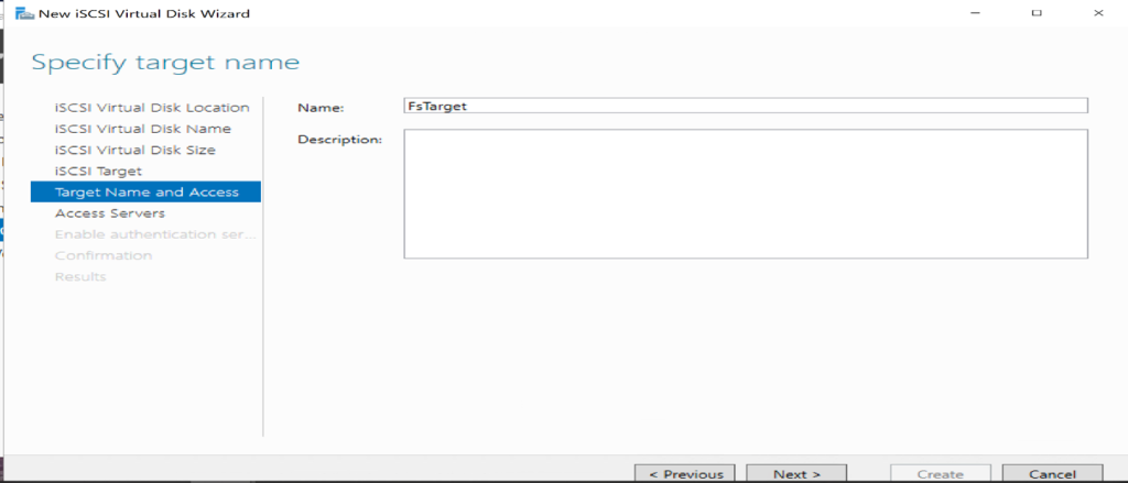 Screenshot: Review settings → Click Create