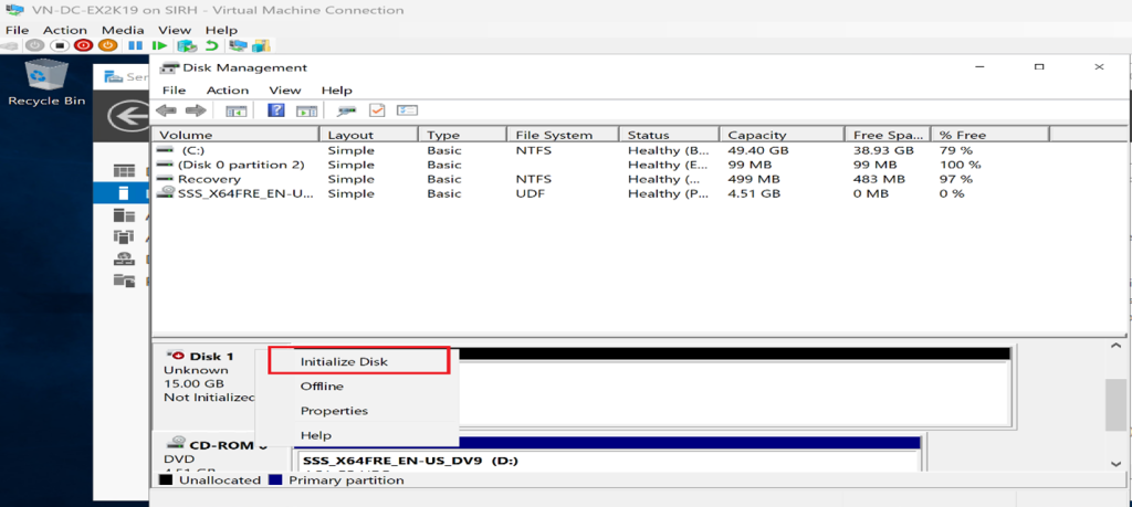 Screenshot: Verify connectivity and storage availability (screenshot 5)
