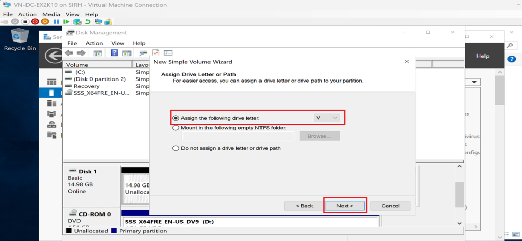 Screenshot: Verify connectivity and storage availability (screenshot 7)