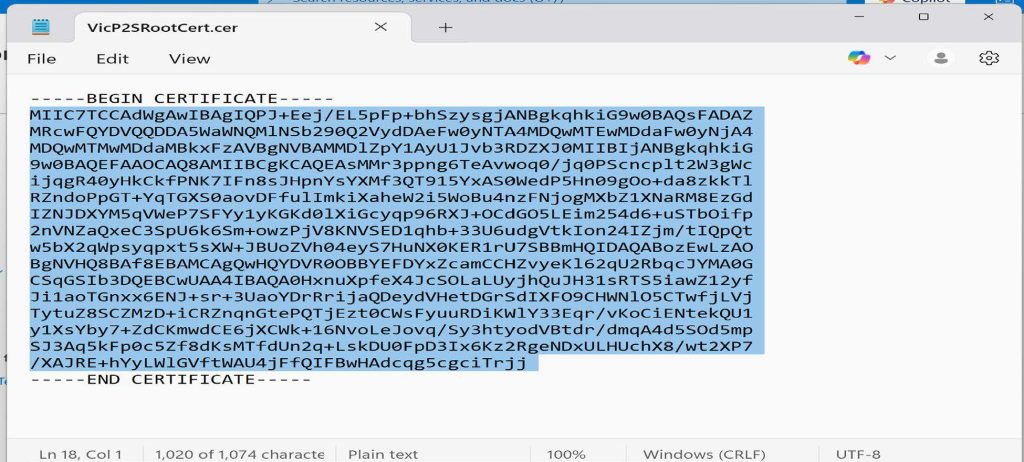 Screenshot: Log in to the Azure portal and open the Virtual network gateway we created earlier (screenshot 2)