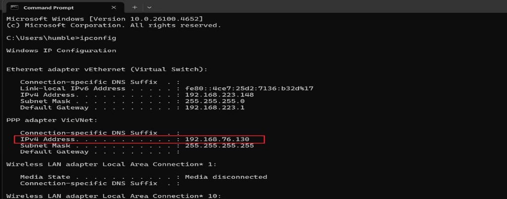 Screenshot: At this point, you have successfully configured your Point-to-Site VPN (screenshot 2)