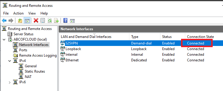 Screenshot: Go to the Routing and Remote Access and then click on the Network Interface, right-click on the Demand-dial (screenshot 2)