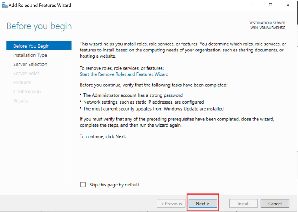 Screenshot: Select Active Directory Domain Services and confirm installation (screenshot 2)