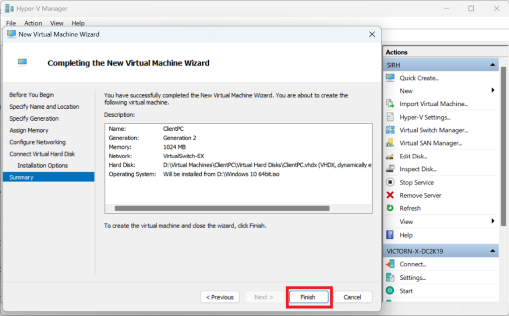 Screenshot: → Create a new virtual hard disk (e.g., 40GB or more) → choose and install a Windows 10 ISO (screenshot 3)