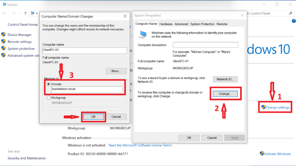 Screenshot: → Authenticated using Domain Admin credentials