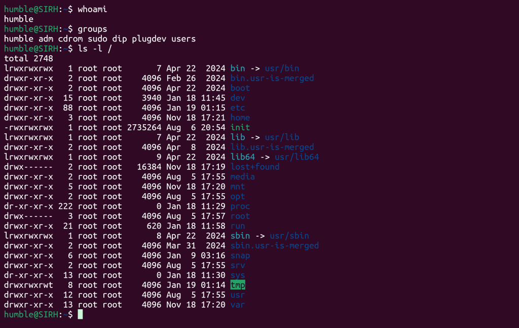 Screenshot: Run the following commands