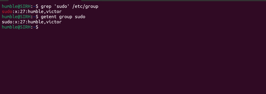 Screenshot: On RHEL‑family systems, the admin group might be wheel