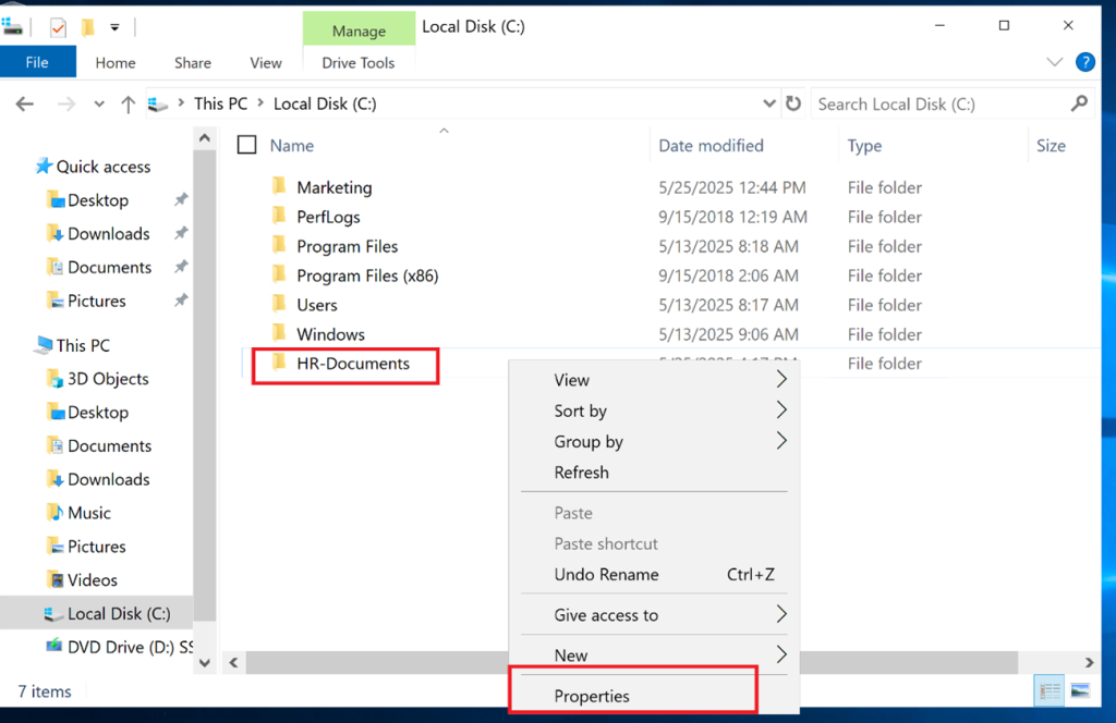 Screenshot: Click Permissions and assign Everyone: Read or custom settings