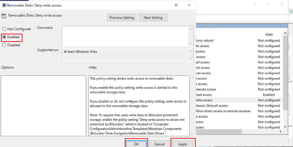 Screenshot: Enable/Disable the options shown on the right side as per the company requirements (screenshot 4)