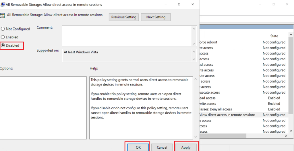 Screenshot: Enable/Disable the options shown on the right side as per the company requirements (screenshot 6)