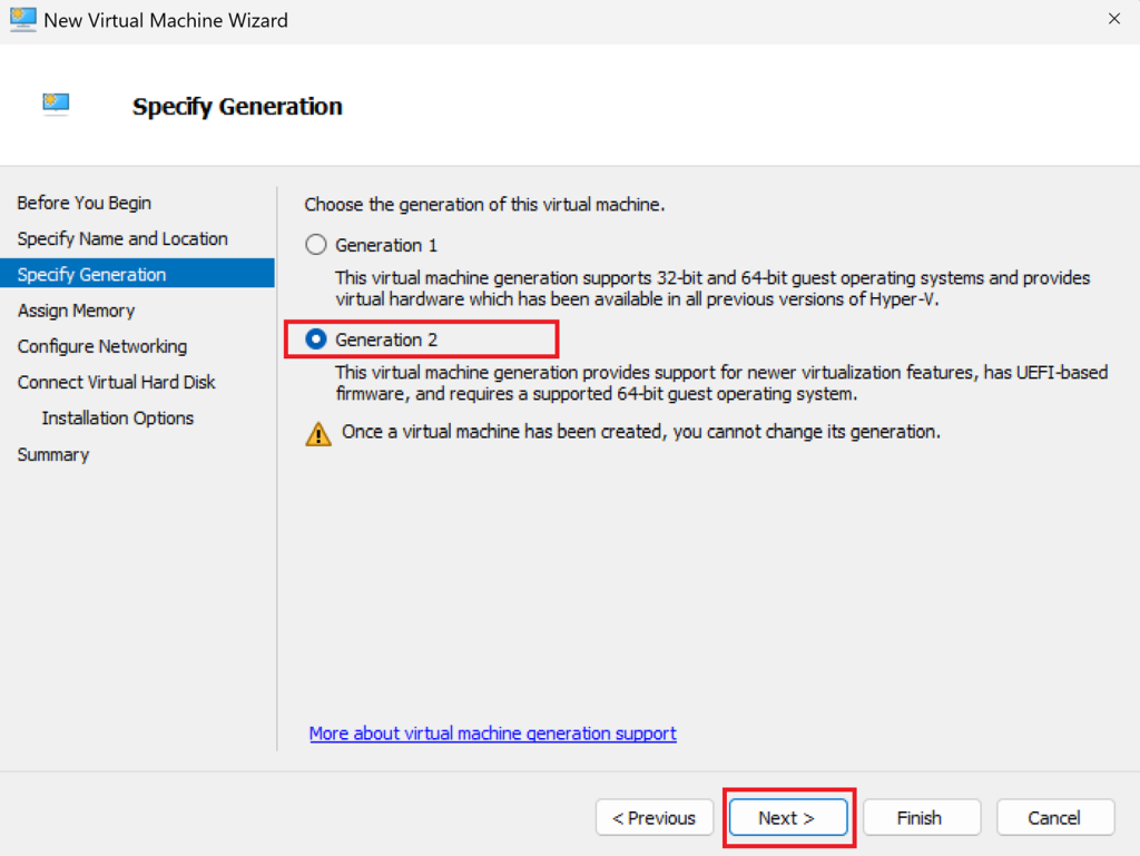 Screenshot: Choose Generation 2